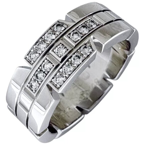 Cartier Jewelry - CARTIER Ring US 4 1/2 EU48 K18 white gold diamond Tank francais used